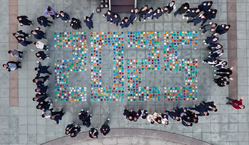 Art club aerial photo — 2025 tile mural