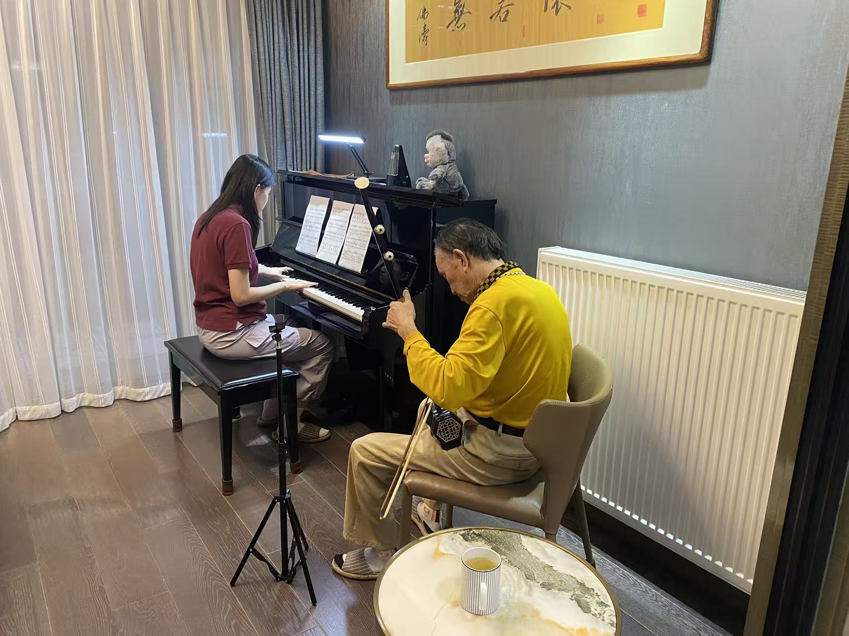 Rehearsal — piano and erhu duet